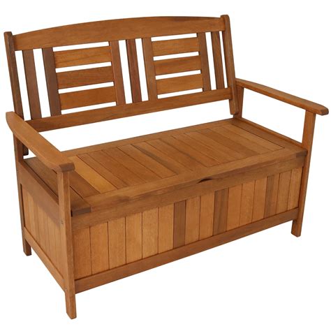 cheap outdoor timber storage bench seat