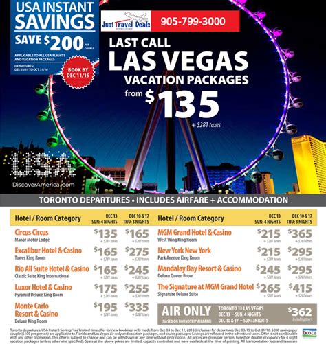 cheap packages for las vegas