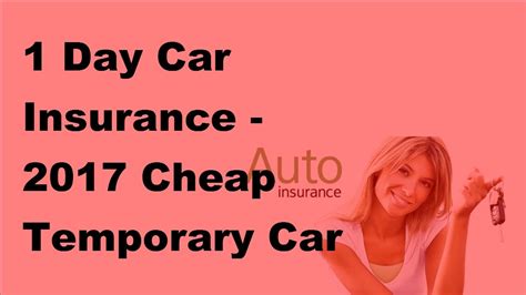 cheap temporary car insurance 1 day