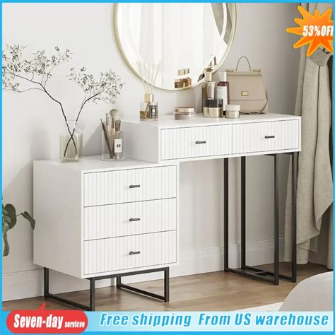 Cheap White Dressing Table Without Mirror