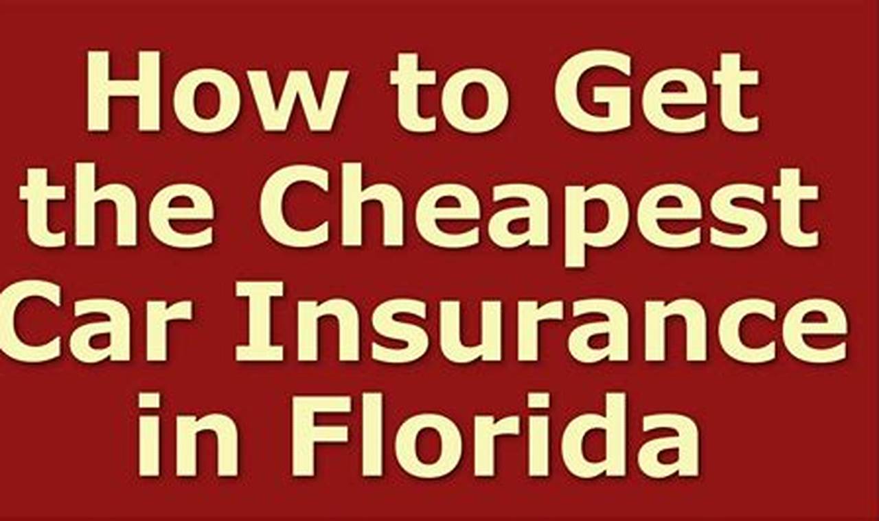 cheapest car insurance in florida