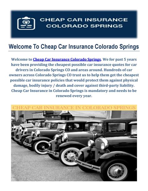 cheapest auto insurance colorado springs