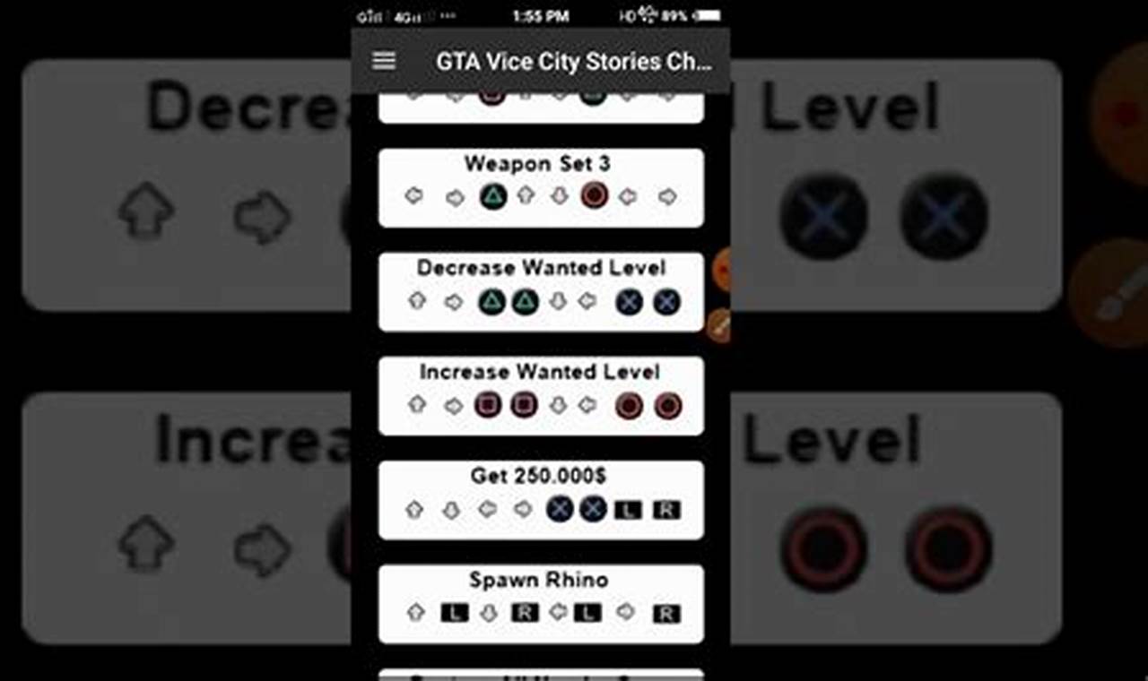 cheat game gta vice city stories ppsspp