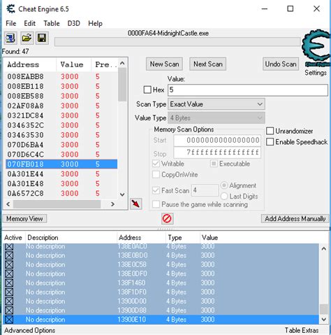cheat engine value not changing