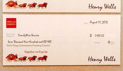 Early Wells Fargo Check - Holabird Western Americana Collections