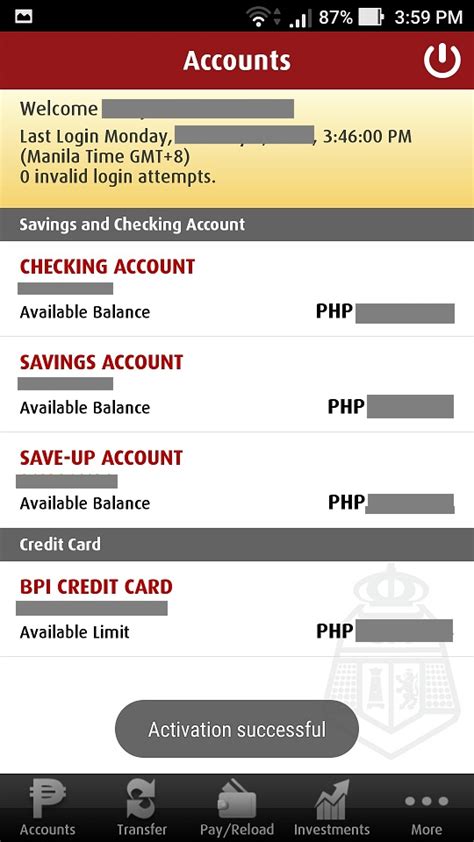 check account balance online bpi