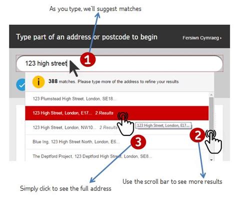 check address post code