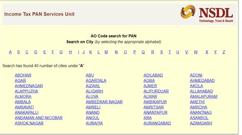 check ao code for pan
