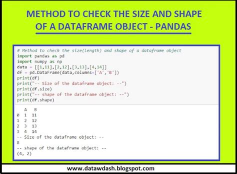 Check Dataframe Size