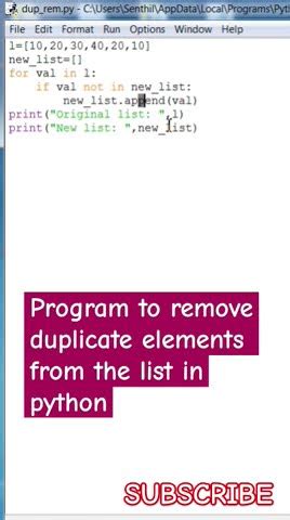check duplicate elements in list python