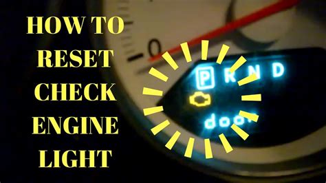 check engine code reset
