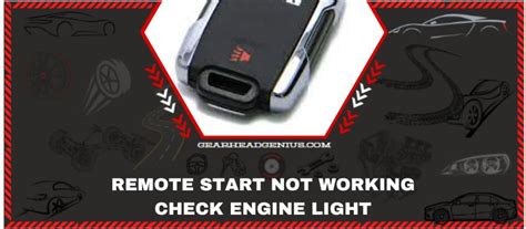 Check Engine Light Stops Remote Start