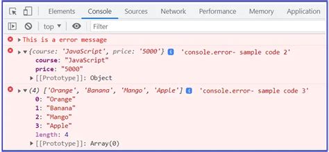 check error in javascript code