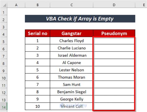 check if array is empty vba