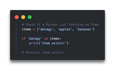 check if item in python list