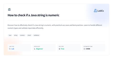 Check If Java String Is Numeric