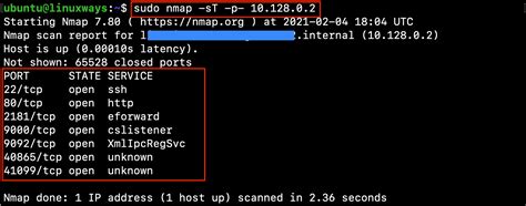 check if remote server port is open linux