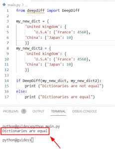 check if two lists of dictionaries are equal python