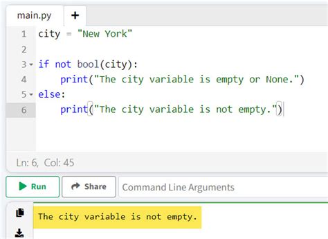 check if variable is empty or not in python