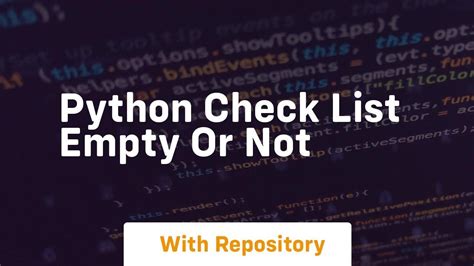 check list empty or not in python