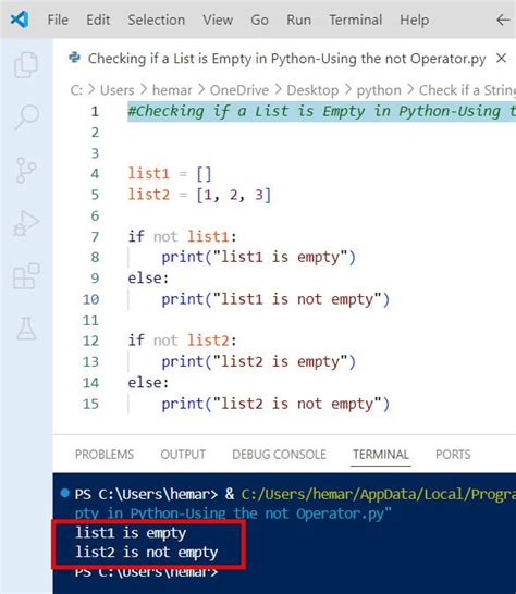 check list is not null and empty python