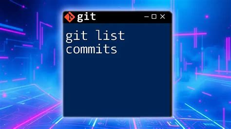Check List Of Commits Git