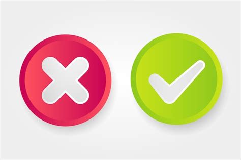 Check Mark Symbol Buttons