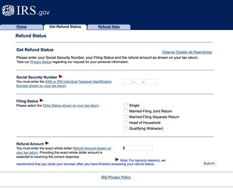 check my tax refund status irs gov