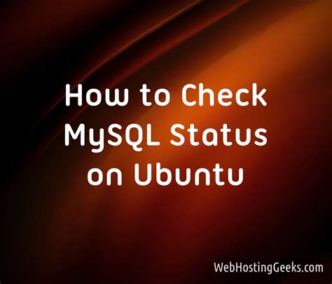 check mysql service status ubuntu
