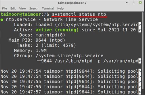 check ntp ip in linux