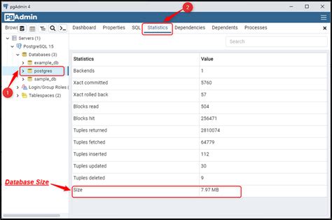 check postgres size