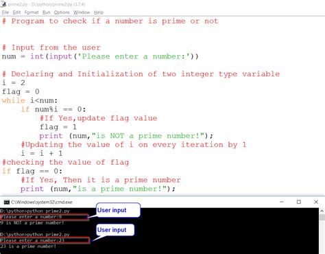 check prime number in python using for loop