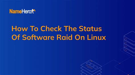Check Raid Status Linux Mdadm