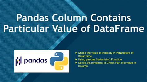 check value in pandas dataframe