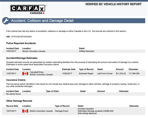 check vehicle history report for accidents