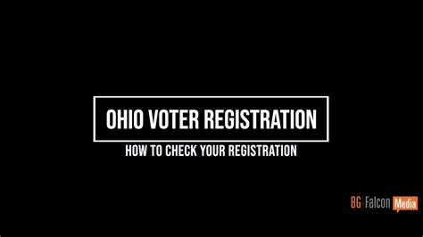 check voter registration ohio