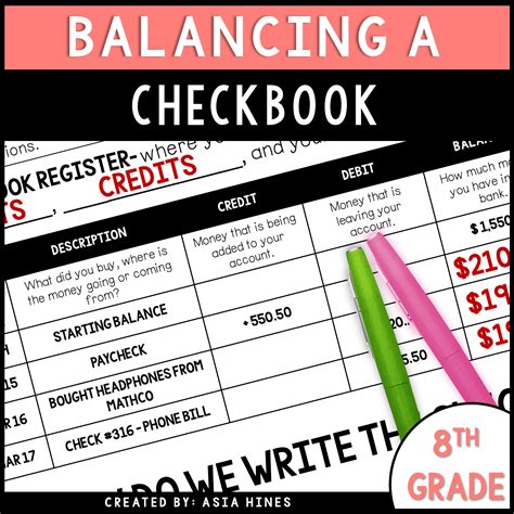 Checkbook Worksheets For Math