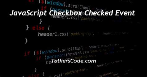 checkbox events javascript