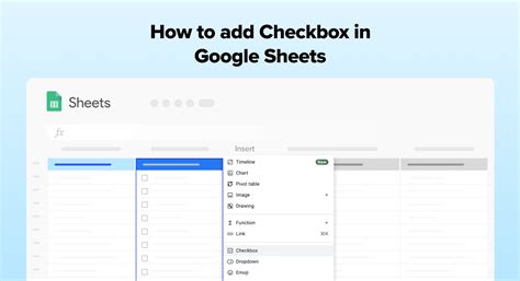 Checkbox Sheets Google