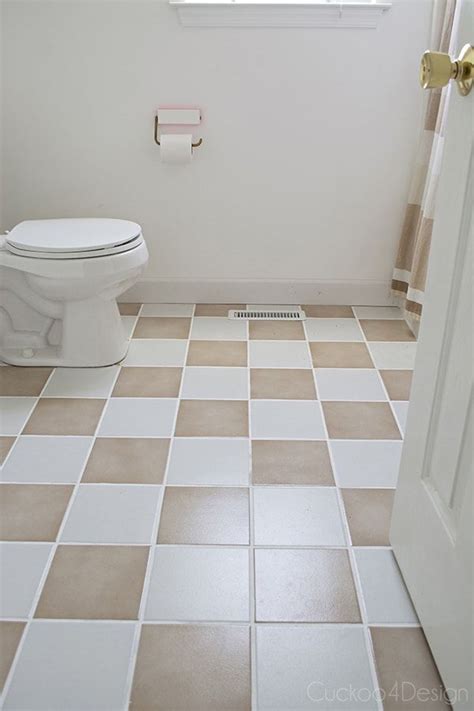 checkerboard floor yellow bathroom