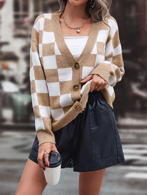 Checkered Cardigan