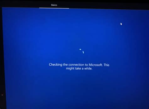 checking connection to microsoft this might take a while