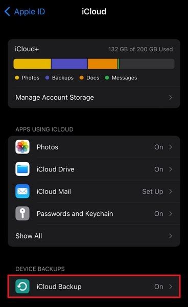 checking last iphone backup