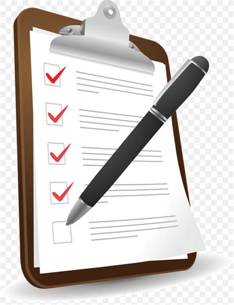 checklist on clipboard