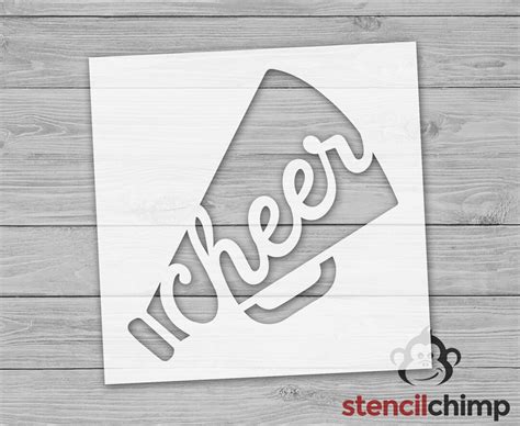 Cheer Megaphone Stencil