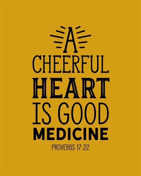 cheerful heart is good medicine