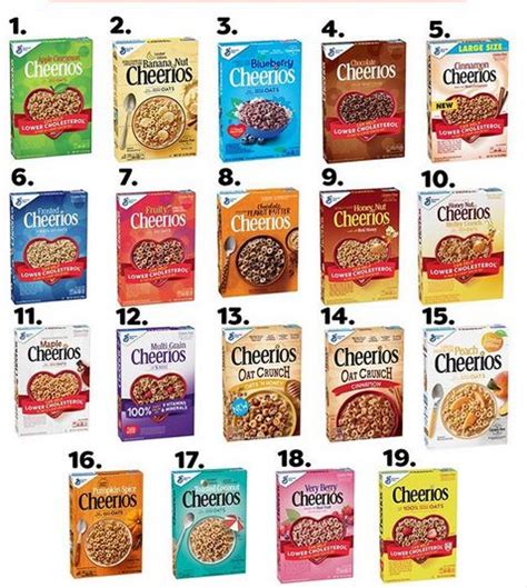 Cheerios Cereal Types