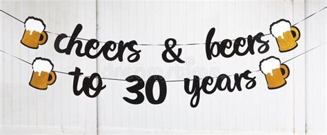 cheers and beers to 30 years banner