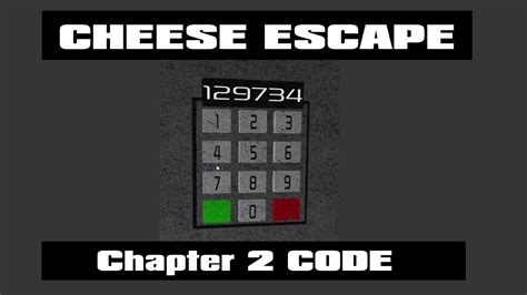 Cheese Escape Horror Roblox Code