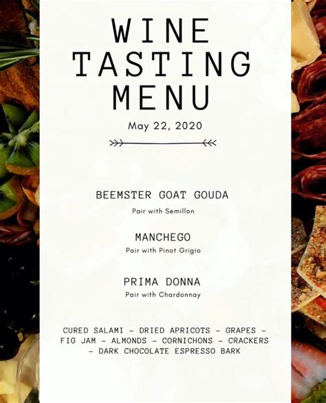 Cheese Tasting Menu